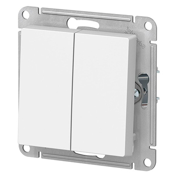 Выключатель Schneider Electric AtlasDesign 2-клавишный сх.5, 10АХ, белый, механизм - Электрика, НВА - Выключатели и розетки - Выключатели - магазин электрооборудования amperomvolt.ru